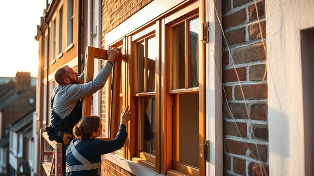 Wooden Window Installation North Finchley