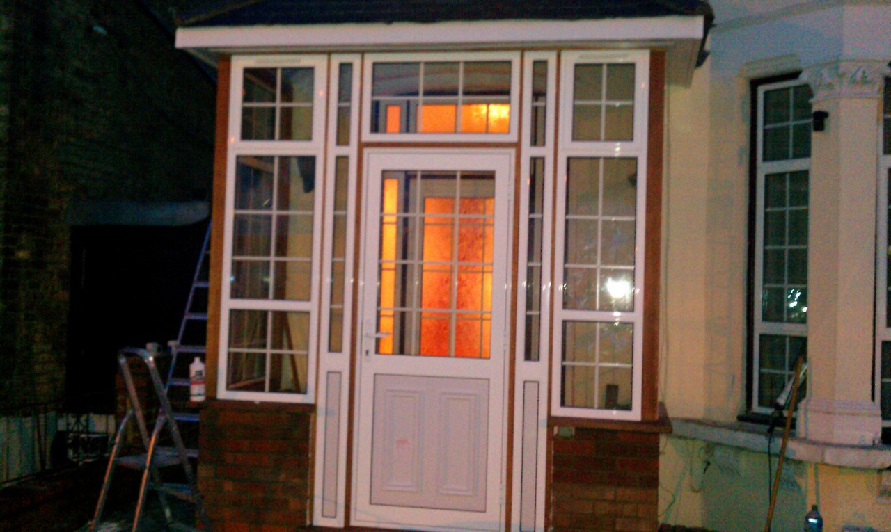 uPVC porch with Georgian bar glazing installed in North Finchley
